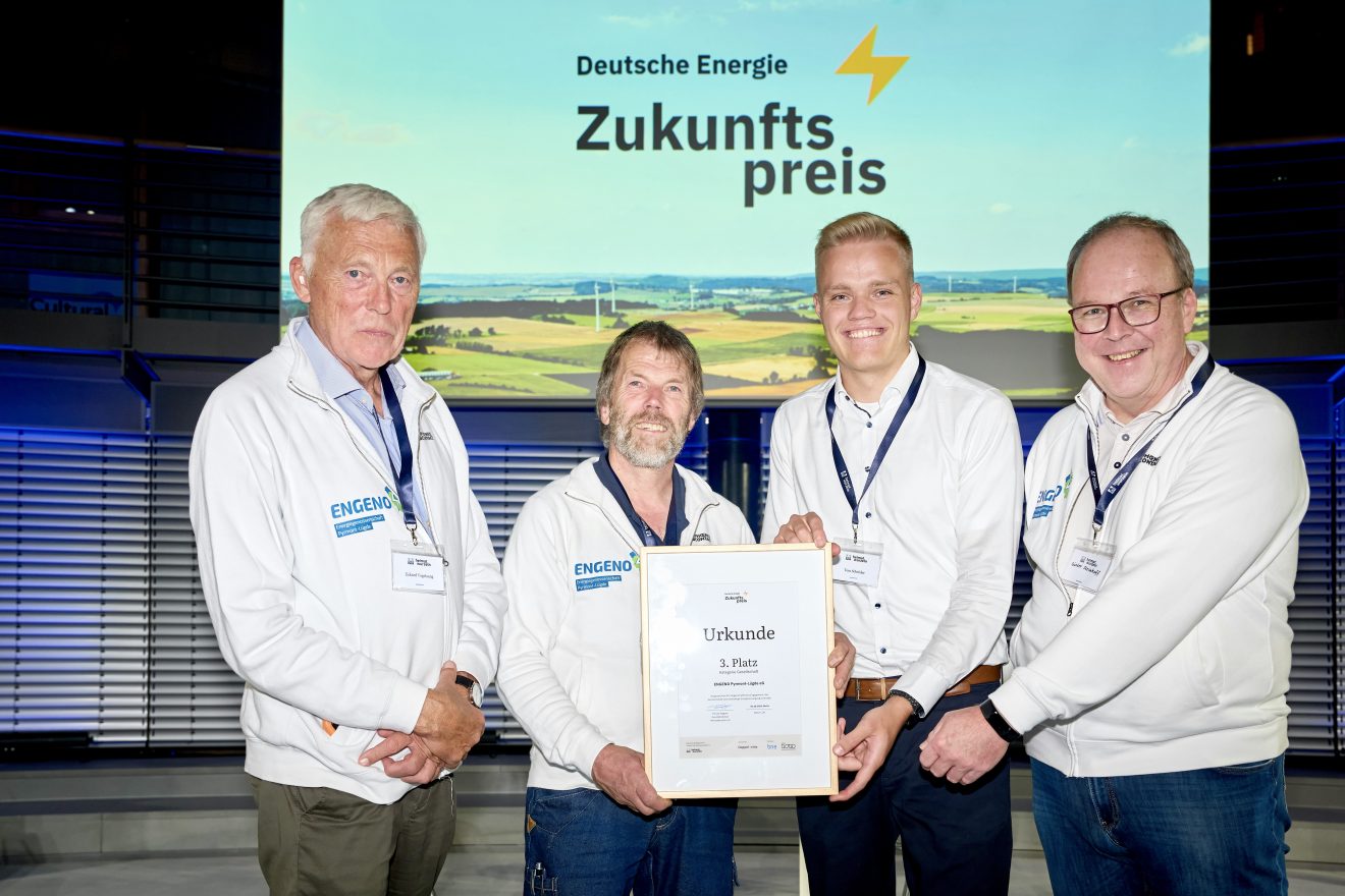 ENGENO Pyrmont-Lügde eG belegt dritten Platz beim Zukunftspreis Deutsche Energie